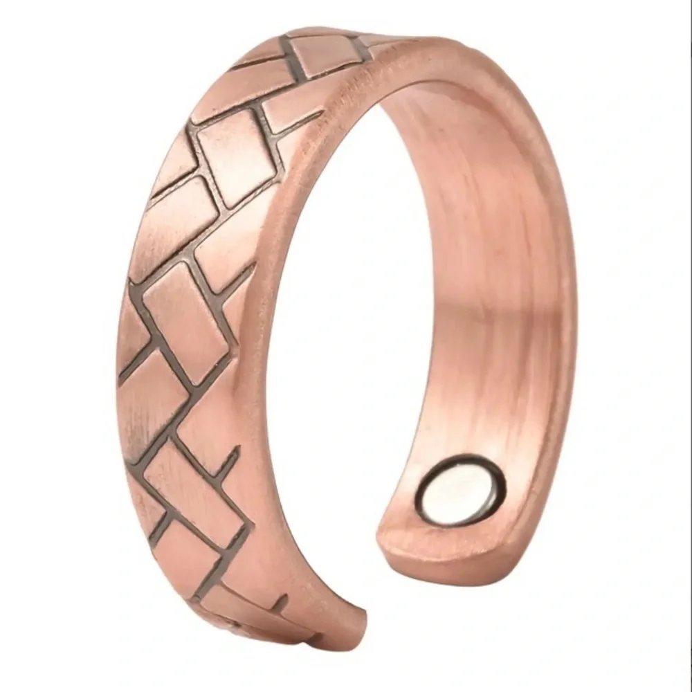 🆕 Magnetic Therapy Adjustable Open Ring In Rose Gold